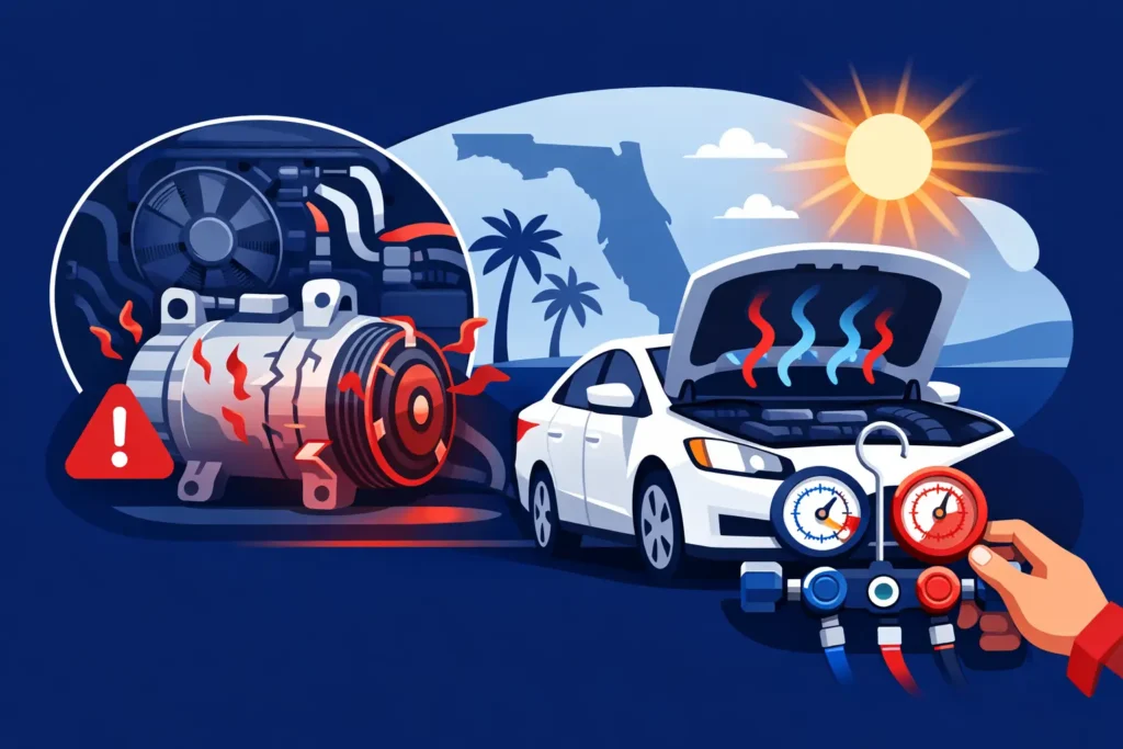 What Causes Car AC Compressor Failure in Florida?